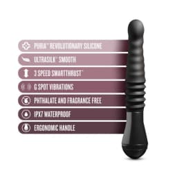 Temptasia Lazarus Thrusting Dildo Black - Image 2