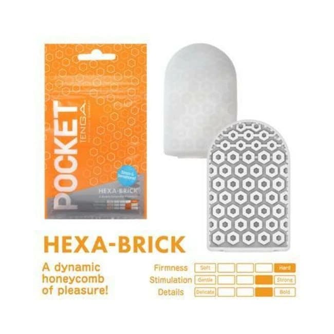Tenga Pocket Masturbator Sleeve Hexa Brick - Image 1