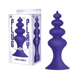 The 9's, Plug & Play, Silicone Plug, Tower, Plum, image 2