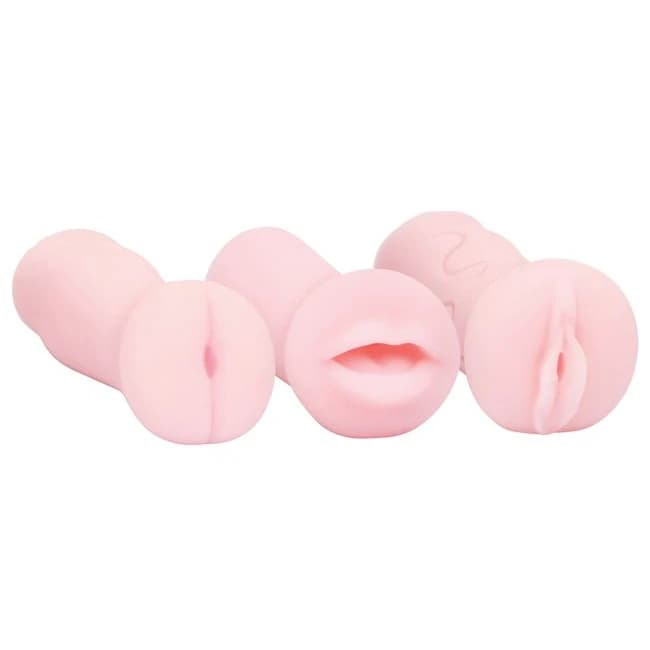 The 9's Pocket Pink Mini Masturbator Trio - Image 1