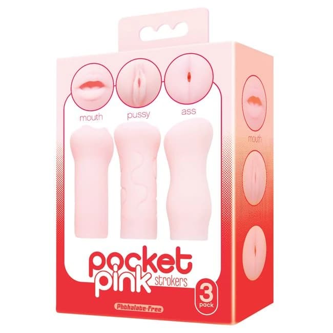 The 9's Pocket Pink Mini Masturbator Trio - Image 2