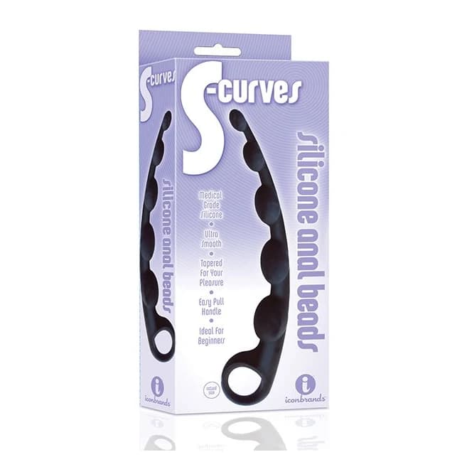 The 9's S Curves Silicone Anal Beads - Image 1