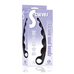 The 9's S Curves Silicone Anal Beads, image 1