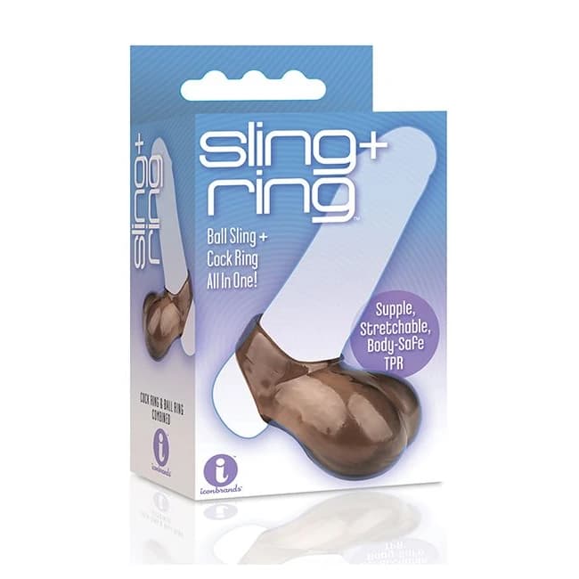 The 9's Sling & Ring Cock Ring & Ball Sling - Image 1