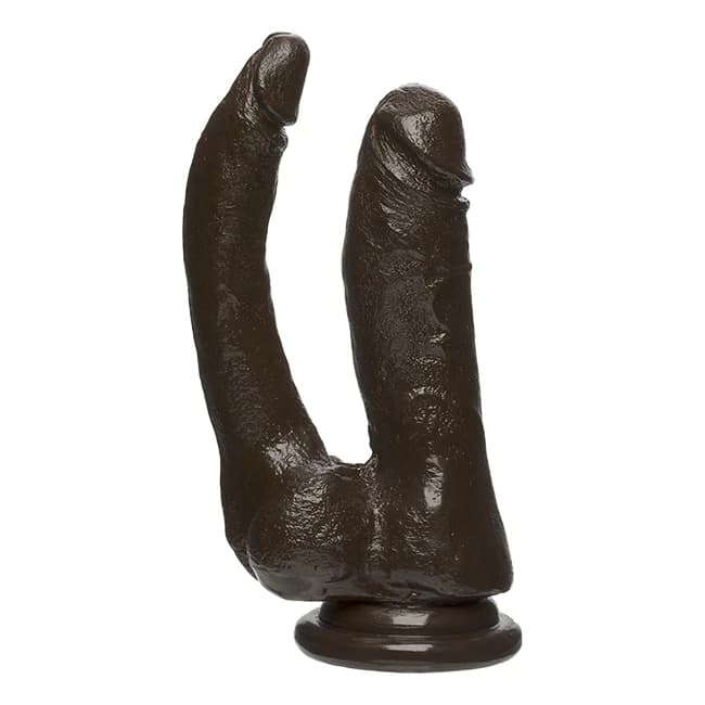 The D Double Dippin D Dildo Firmskyn Black - Image 1