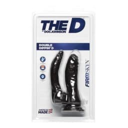 The D Double Dippin D Dildo Firmskyn Black, image 2