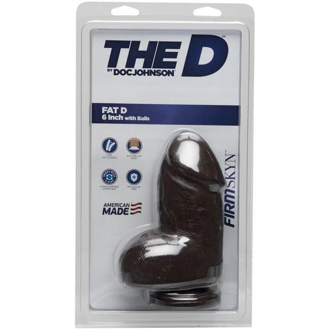 The D Fat D 6in W/balls Firmskyn Choc - Image 1