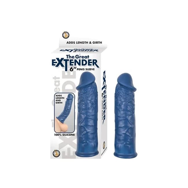 THE GREAT EXTENDER 6 PENIS SLEEVE BLUE " - Image 1