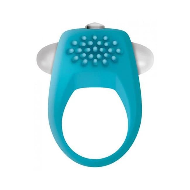 The Teal Tickler Vibrating Cock Ring - Image 1