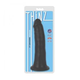 Thinz 8 Inch Slim Dildo- Black, image 2