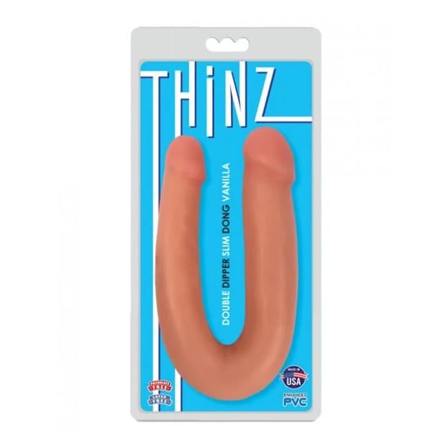 Thinz Double Dipper Slim 13" Dong - Vanilla - Image 1