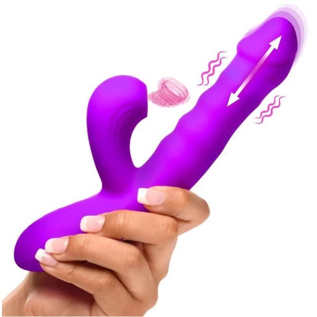 Thrusting & Sucking Rabbit Vibrator Purple - Image 1