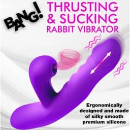 Thrusting & Sucking Rabbit Vibrator Purple, image 2