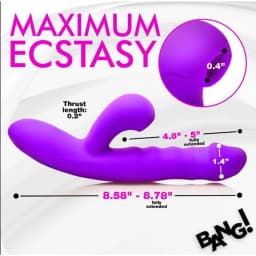 Thrusting & Sucking Rabbit Vibrator Purple, image 4