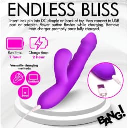 Thrusting & Sucking Rabbit Vibrator Purple, image 6