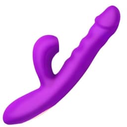 Thrusting & Sucking Rabbit Vibrator Purple, image 9