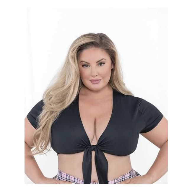 Tie Top Black Qn - Image 1