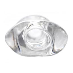 Tight Hole Clear Ribbed Penis Sheath, image 2