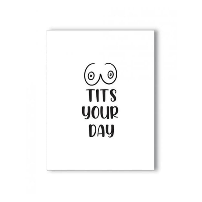 Tits Your Day Naughty Greeting Card - Image 1