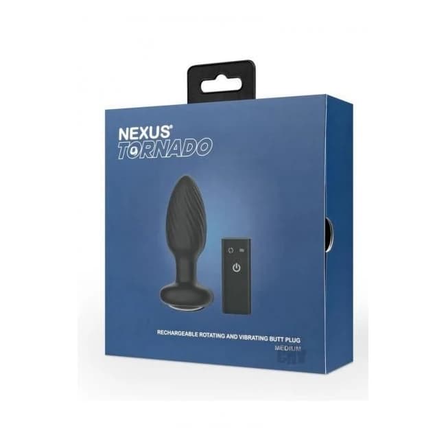 Tornado Butt Plug Md Black - Image 1