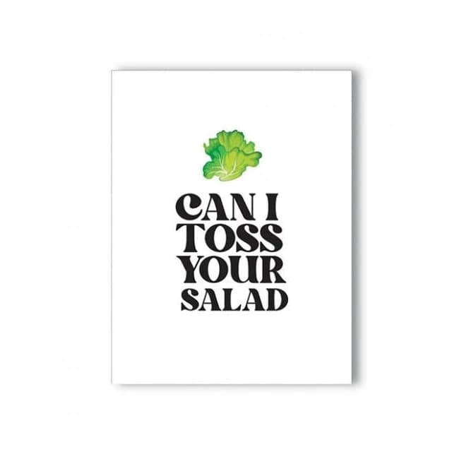 Toss Your Salad Naughty Greeting Card - Image 1