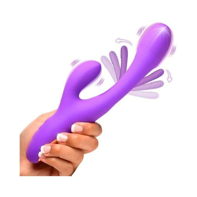 Tri Flick Silcione Flicking Rabbit Vibrator - Image 1
