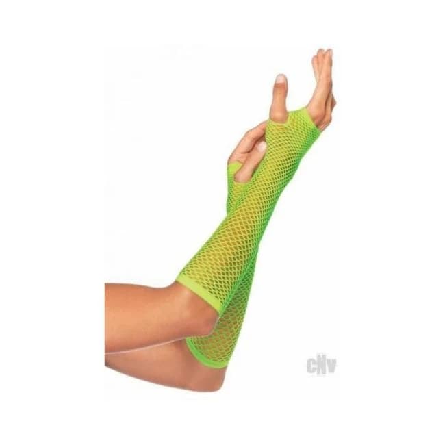 Triangle Net Fingerless Gloves Os Grn - Image 1