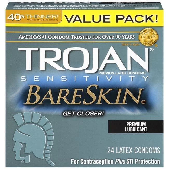 Trojan Bareskin Lubricated 24pk - Image 1