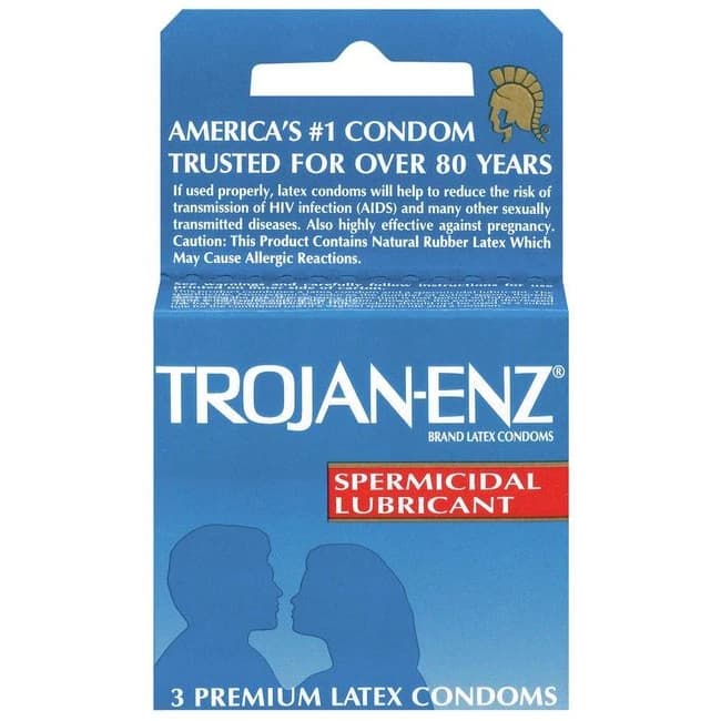 Trojan Enz Spermicidal 3pk - Image 1