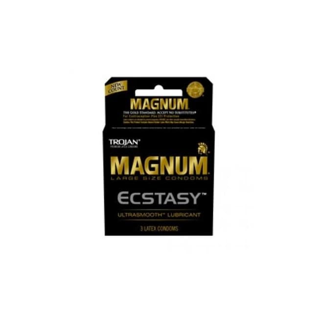 Trojan Magnum Ecstasy Latex Condoms 3 Pack - Image 1