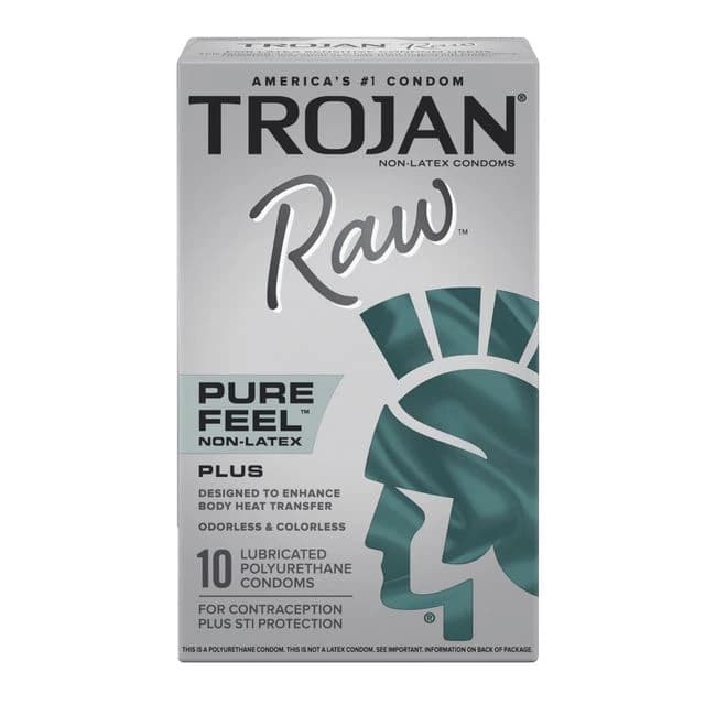 Trojan Raw Pure Feel Non-latex 10 Pack - Image 1