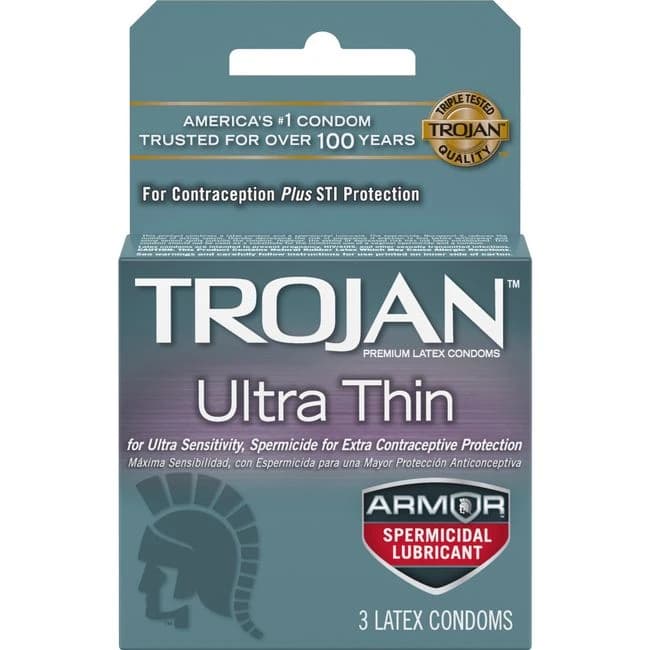 Trojan Ultra Thin Armor 3pk Spermicidal - Image 1