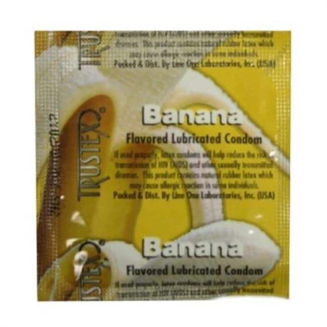 Trustex Flavored Condoms Banana 3 Pack - Image 1