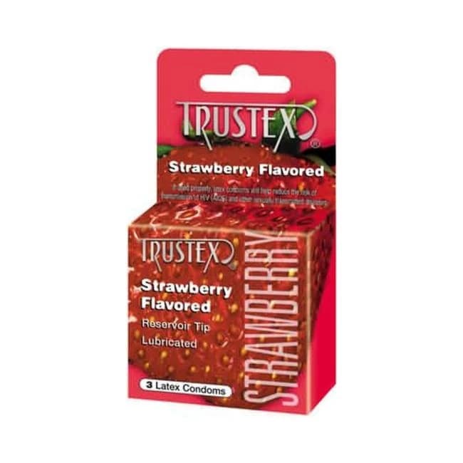 Trustex Flavored Condoms Strawberry 3 Pack - Image 2
