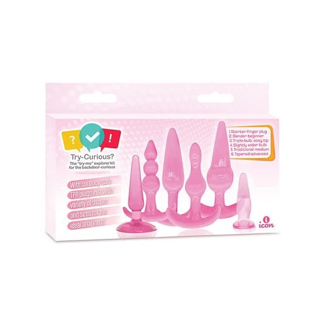 TRY-CURIOUS ANAL PLUG KIT PINK  - Image 1