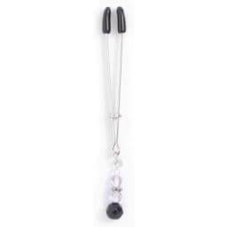 Tweezer Clit Clamp w/ Purple Beads, image 1