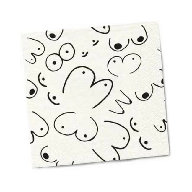 Twisted Wares Boobs Napkins 20-pack - Image 1