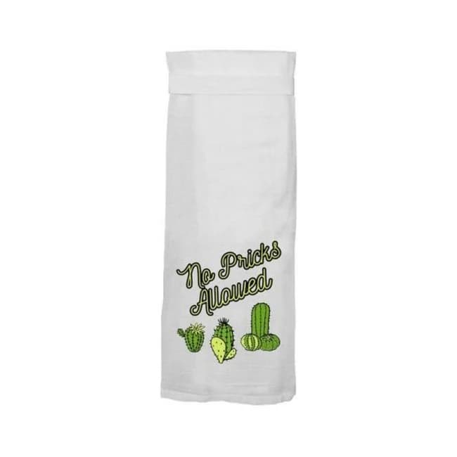 Twisted Wares No Pricks Allowed Flour Towel - Image 1