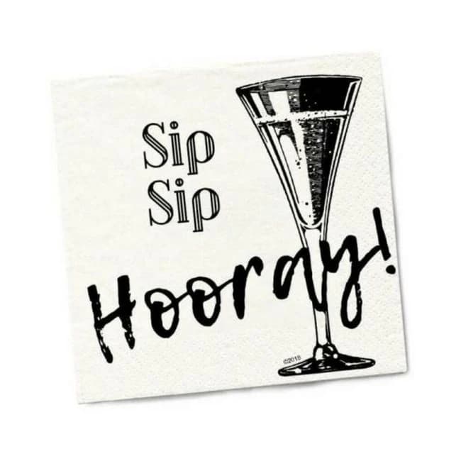 Twisted Wares Sip Sip Hooray Napkins 20-pack - Image 1