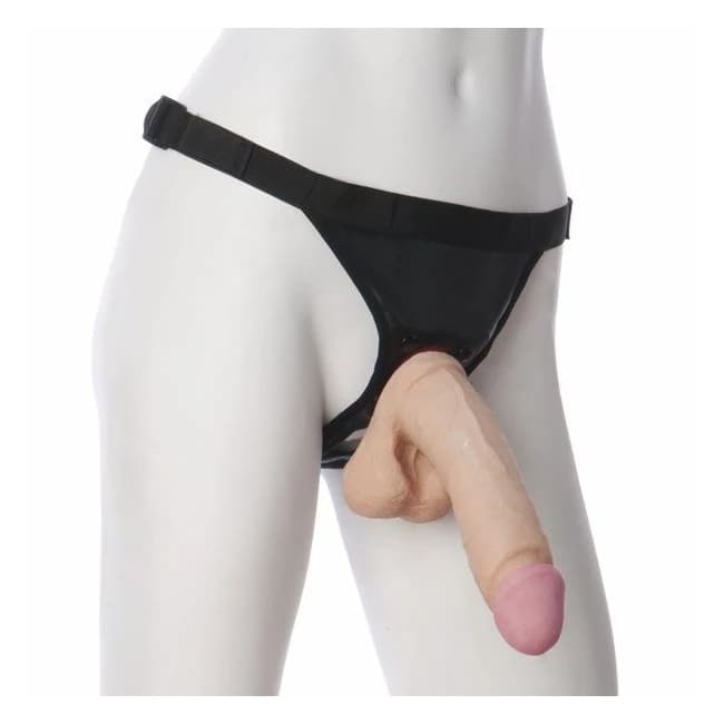 Ultra-realistic 8in Cock W/harness Bx - Image 1