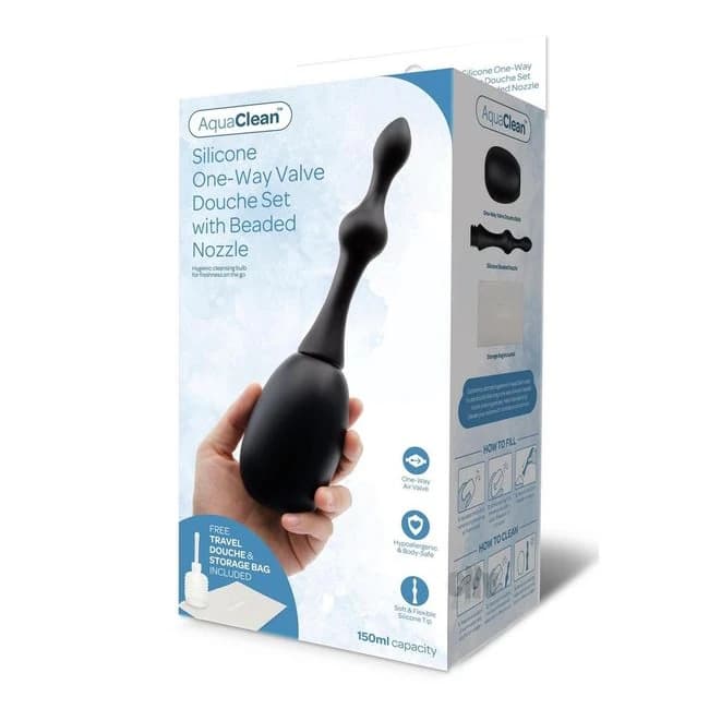 Ultraclean 150ml Douche W/anal Bead Blk - Image 1