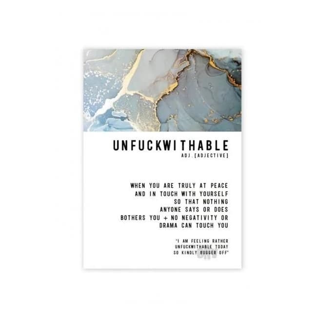 Unfuckwithable Greeting Card - Image 1