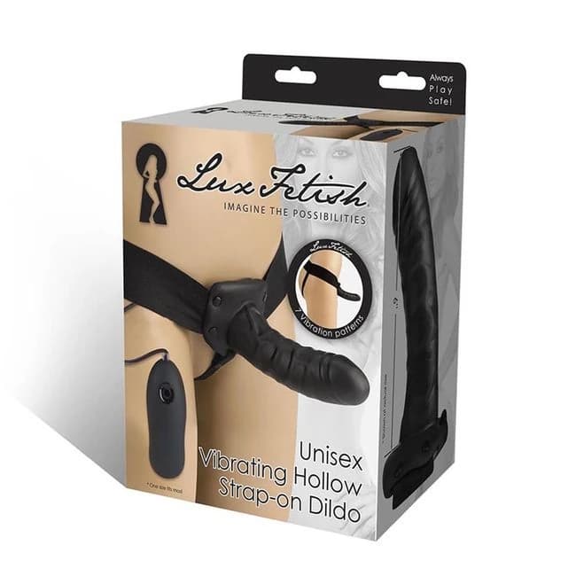 Unisex Vibrating Hollow Strap on Dildo - Image 1