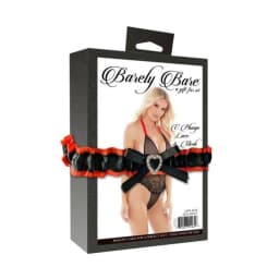 V Plunge Lace & Mesh Teddy Black Os, image 3
