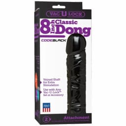 Vac U Lock 8in Code Black Classic Dong - Image 2