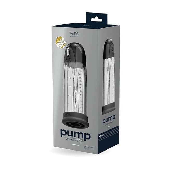 Vedo Pump Rechargeable Vacuum Penis Black - Image 1
