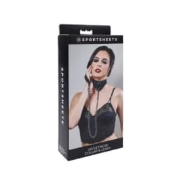 Velvet Noir Collar & Leash, image 2