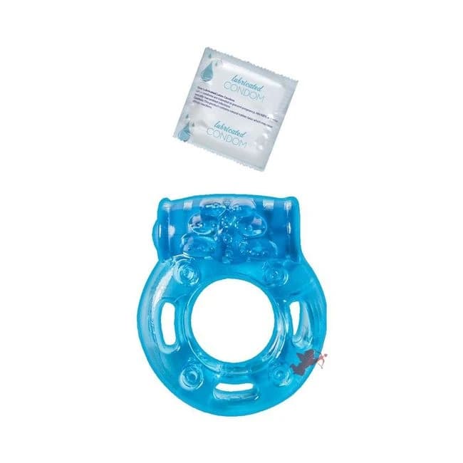Vibrating Ring Clitoral Pleasure Ring Blue - Image 1