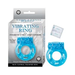 Vibrating Ring Clitoral Pleasure Ring Blue, image 2