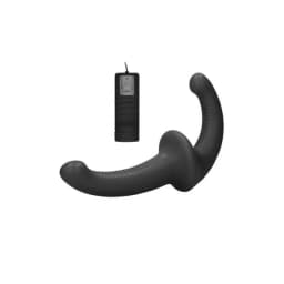 Vibrating Silicone Strapless Strap on Black, image 2